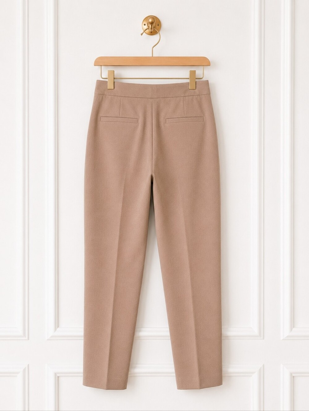 Chaus New York Blush Taupe Slim Ankle Pants Size 10 Career Quiet Luxury - Picture 7 of 9